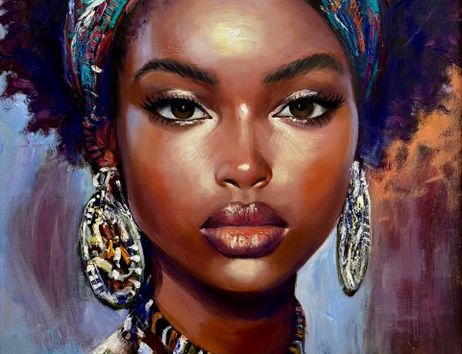 Portrait einer jungen afrikanischen Frau
