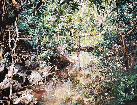 Gemälde, Urwald, fotorealistisch, Künstler Rolf Schröder-Borm