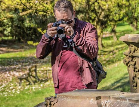 Fotograf auf dem Parkfriedhof Ohlsdorf