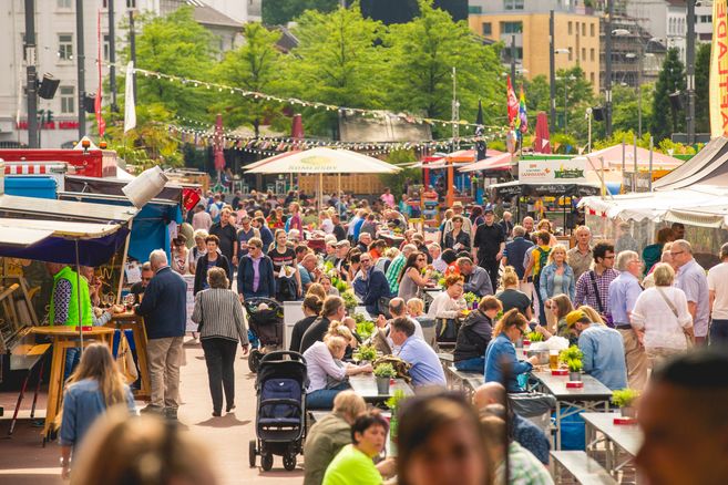 St. Pauli Nachtmarkt auf dem Spielbudenplatz