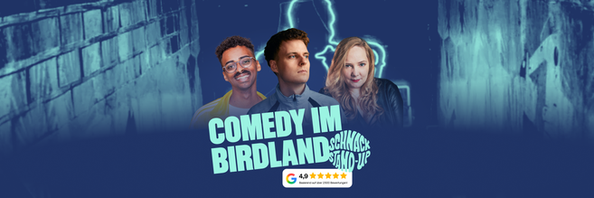 4-6 Comedians, 1 Mikrofon, 120 Minuten beste Unterhaltung.   Gestatten, unsere SCHNACK Stand-Up Comedy Show im legendären BIRDLAND!   Jede Woche stellen wir euch 4-6 fabelhafte Comedians vor, die ihr neustes Material dabei haben. Das heißt für euch: Zurücklehnen, Drink genießen und die Lachmuskeln stählen! Beste Stimmung garantiert!   Also schnapp dir deine Liebsten, die mal wieder einen fröhlichen Abend und ein bisschen Lachen vertragen könnten, und kommt vorbei!   Unsere Comedians sind bekannt aus u.a. Falsch, aber Lustig, NDR Comedy Contest, Night Wash, Comedy Central Roast Battle, Comedy Studio Berlin, Stand-Up 44, 4 Feinde, Kampf der Künste uvm.   Mit einer großen Auswahl an kühlen Getränken und feinsten Cocktails seid ihr auf jeden Fall gut versorgt!   +++ Ab 18 Jahren +++   Wir freuen uns auf euch! Euer SCHNACK Stand-Up Team